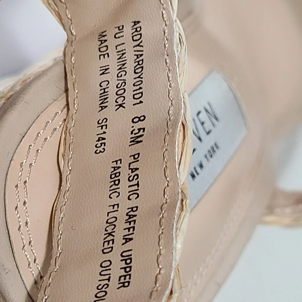 STEVEN NEW YORK Ardy Espadrille‎ Wedge Sandal Size 8.5